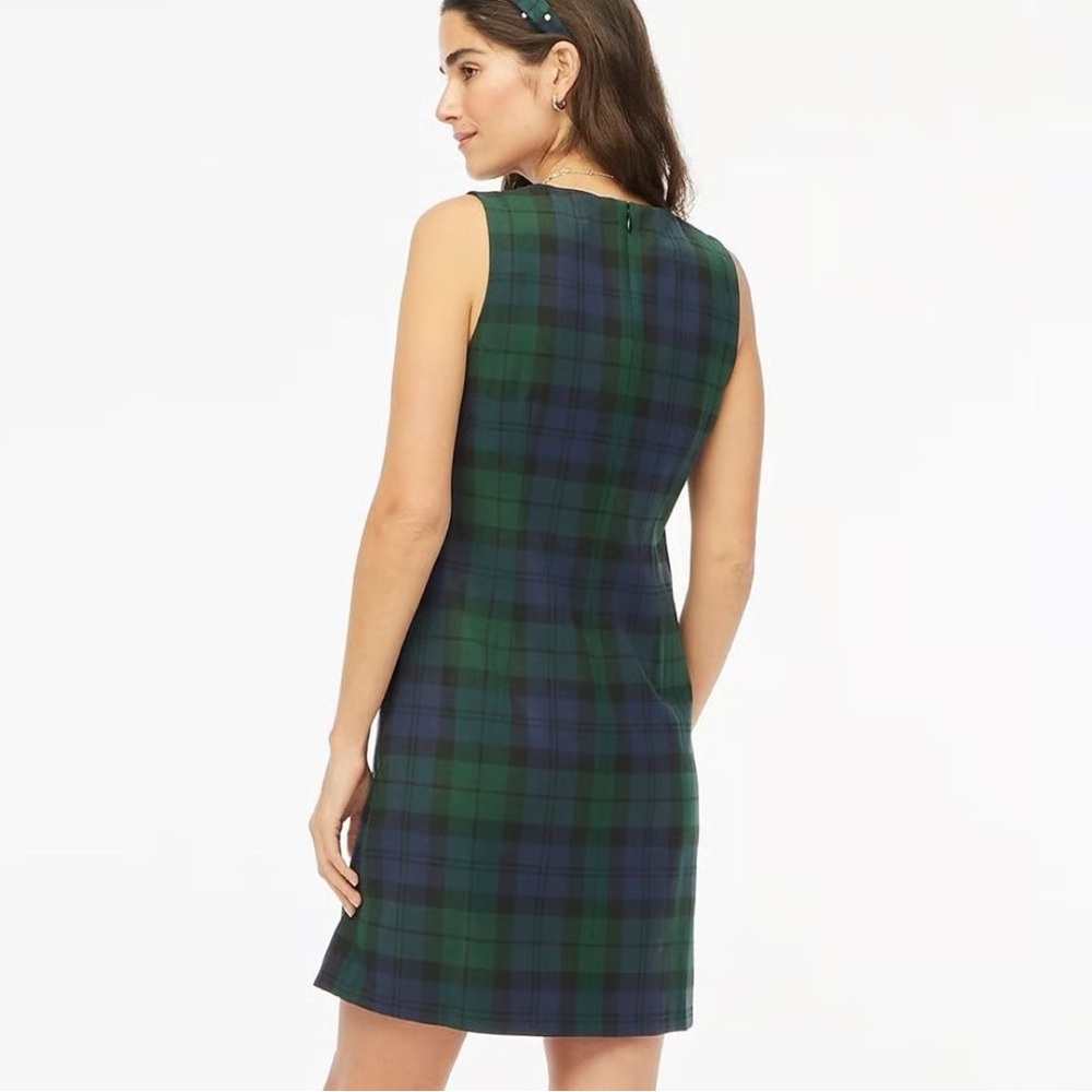 J. Crew Green and Blue Plaid Mini Dress - Picture 4 of 6